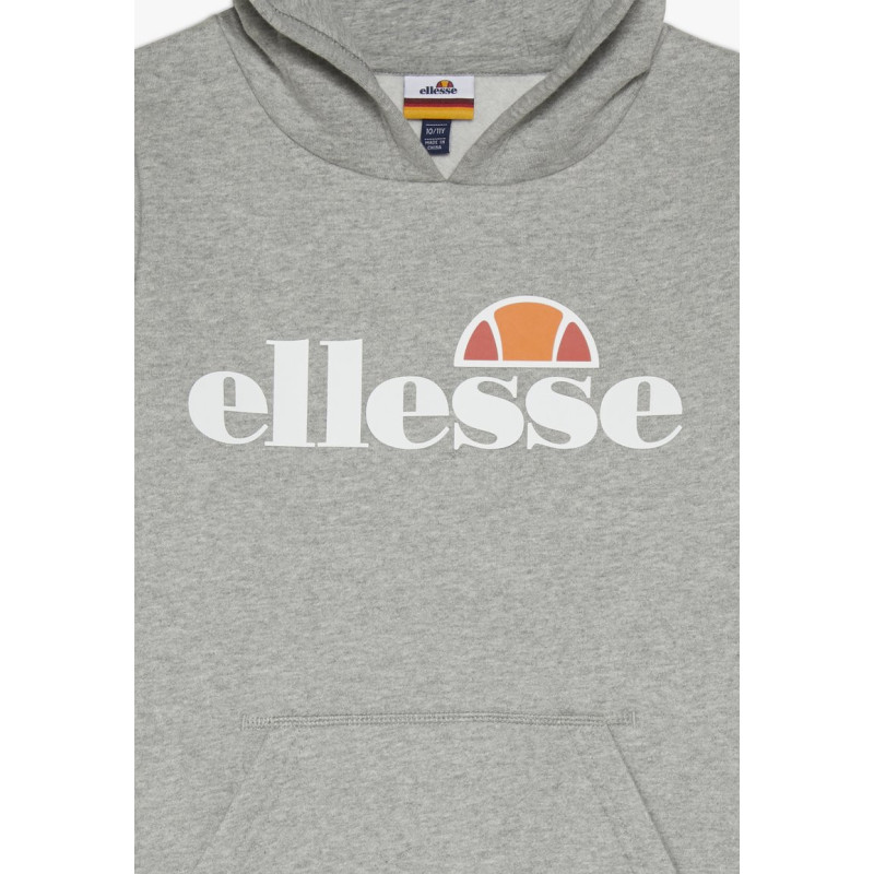 Sudadera con capucha ellesse en color gris con letras blancas