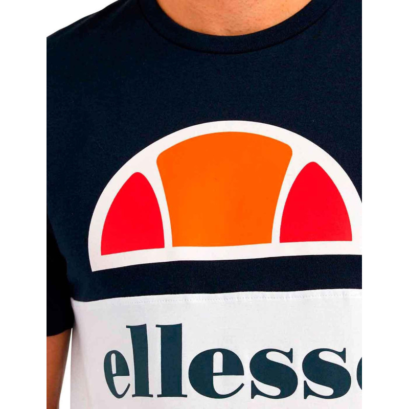 Camiseta ellesse de manga corta marino y blanco