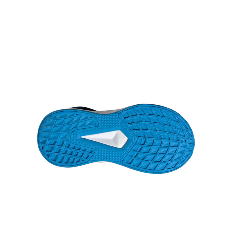 zapatilla Adidas duramo de correr infantil azul con elástico y velcro