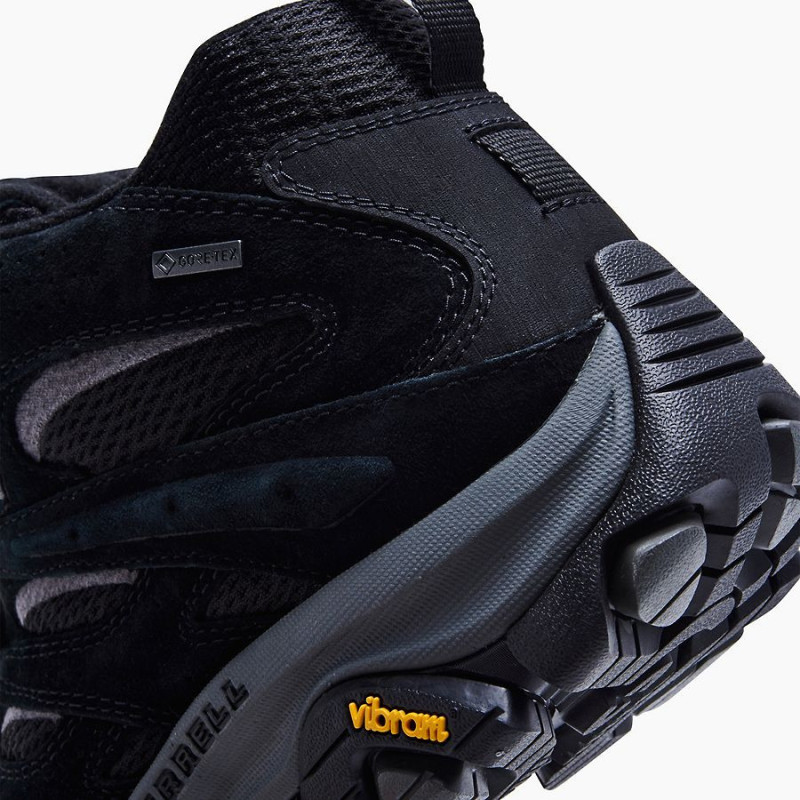 Bota de montaña merrell moab con gore-tex y suela vibram en negro-gris