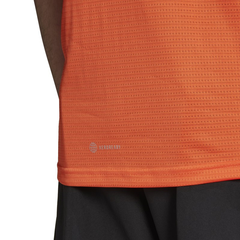 Camiseta Adidas de entrenamiento o para correr en color naranja