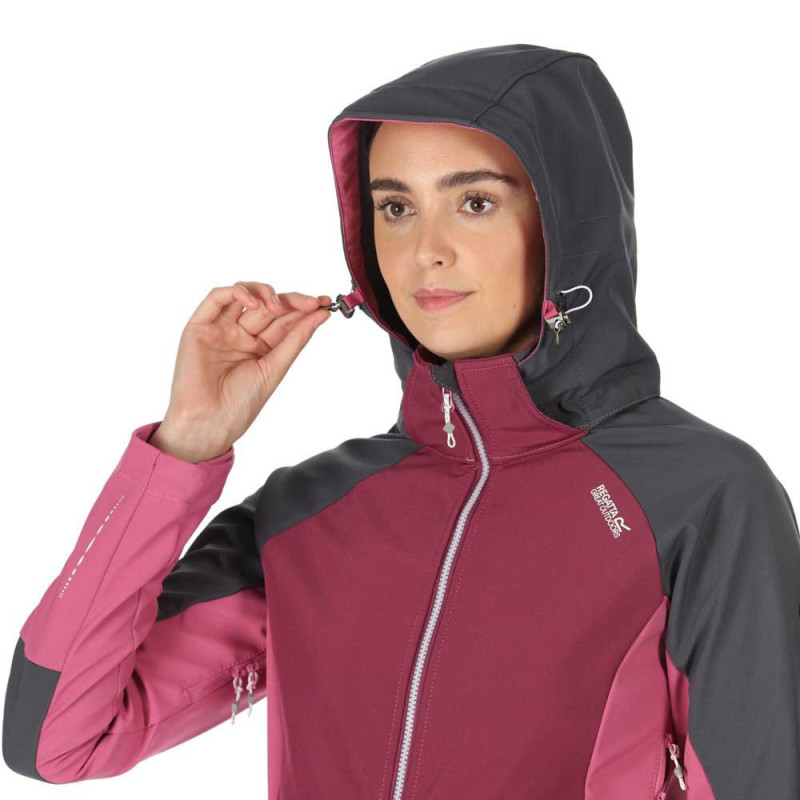 Chaqueta Regatta para mujer en color rosa-morado-gris