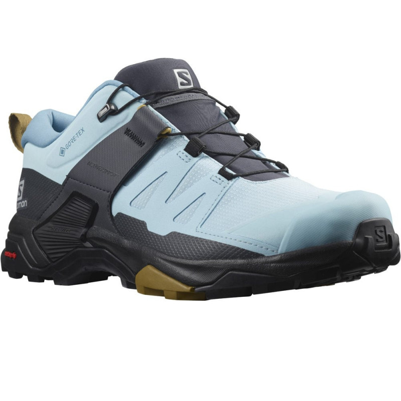 Salomon x ultra 4 gtx azul claro para mujer impermeable para montaña