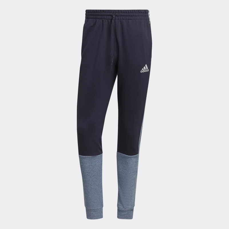 Adidas pantalón algodón largo en marino y gris azulado
