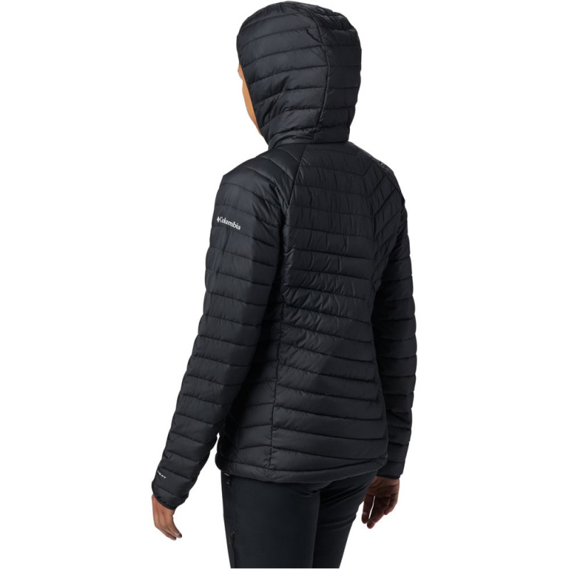 Columbia powder lite hooded  jacket black