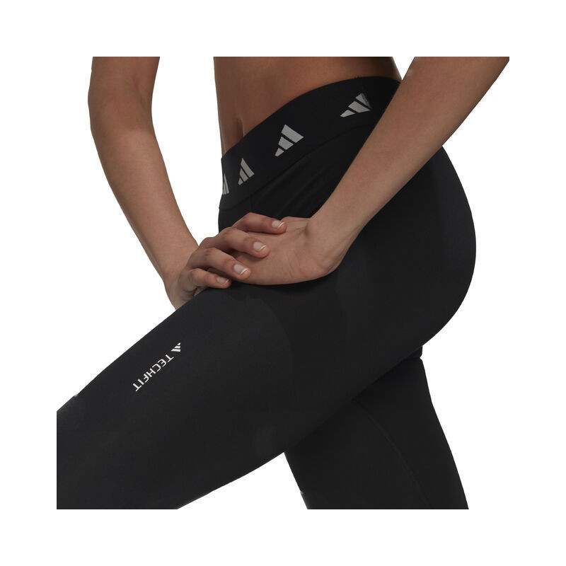 Adidas maya larga 7/8 de mujer en color negro con bandas en blanco
