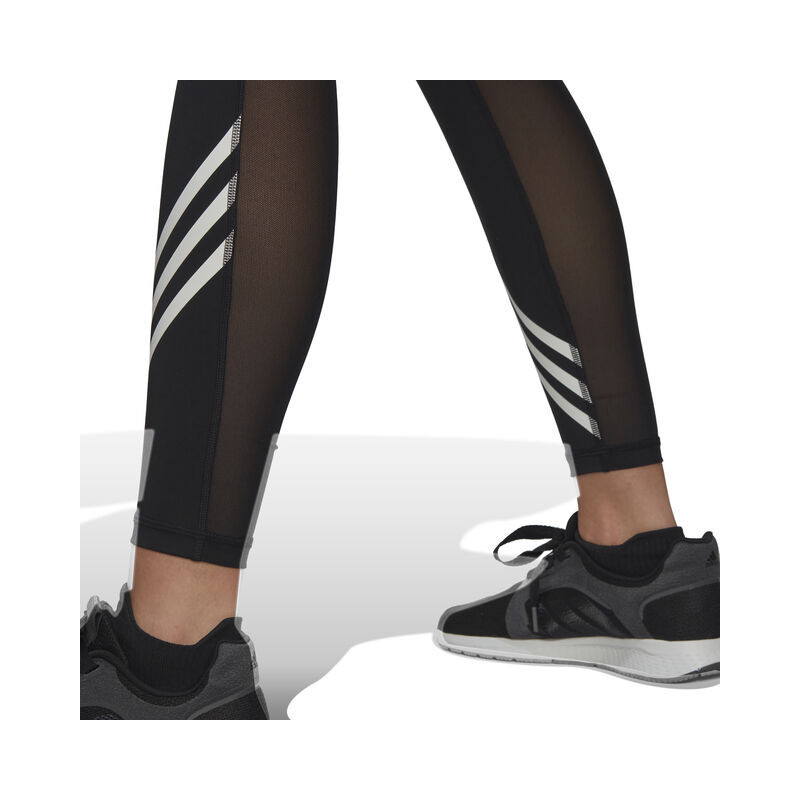 Adidas maya larga 7/8 de mujer en color negro con bandas en blanco