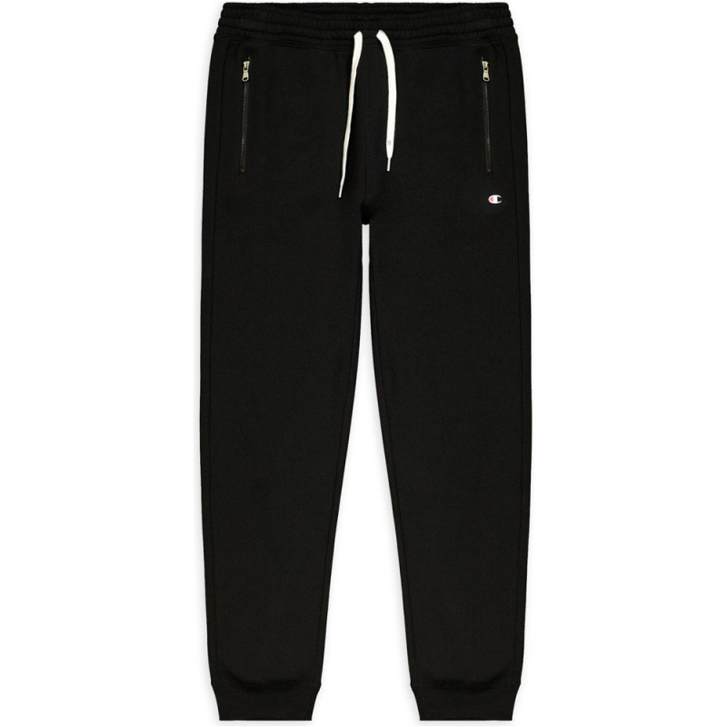 Champion pantalón largo de chandal en algodón negro bolsillos cremallera