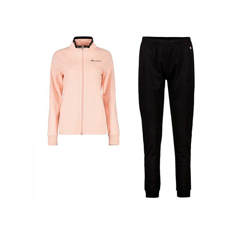 Chandal para mujer champion de algodón rosa y negro
