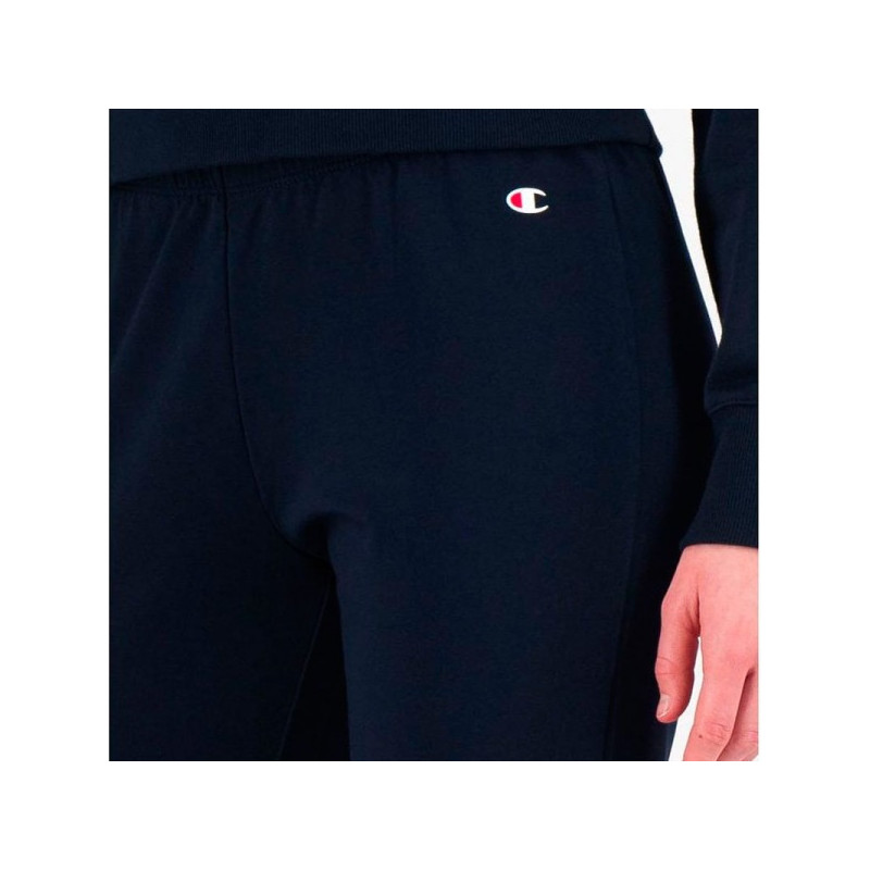 Champion pantalón de algodón de mujer en color marino