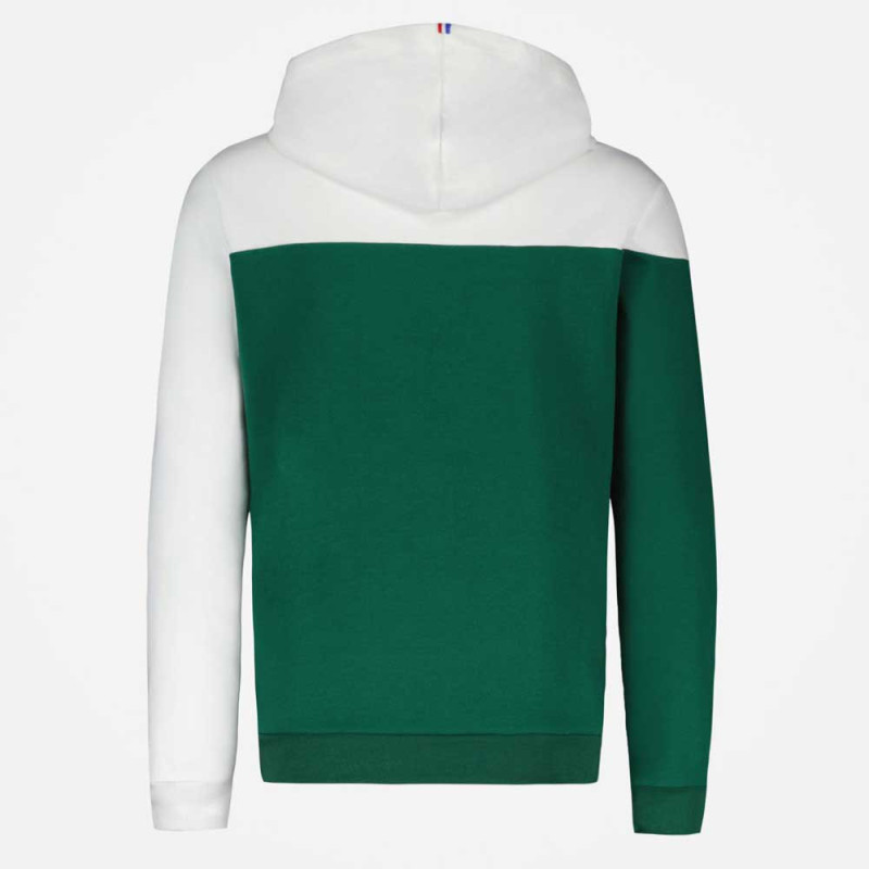 Le coq sportif sudadera con capucha en verde y blanco