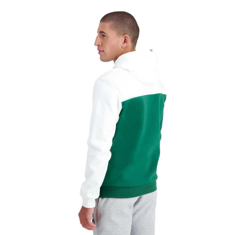 Le coq sportif sudadera con capucha en verde y blanco