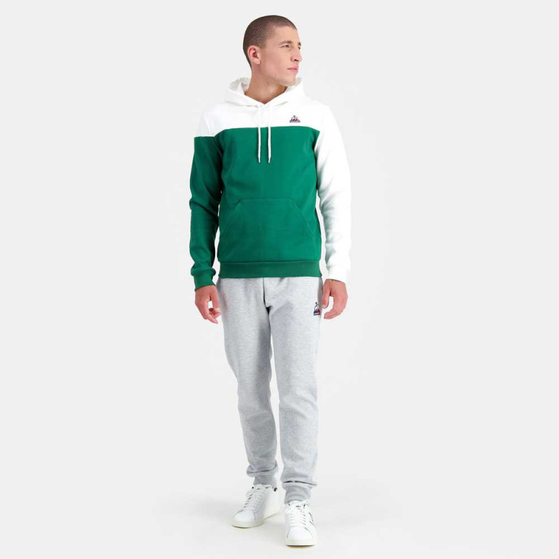 Le coq sportif sudadera con capucha en verde y blanco