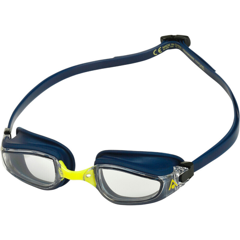 Aquasphere fastlane  navy and neon yellow clear lens
