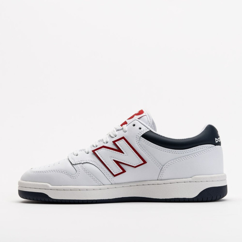 New balance 480 en color blanco marino y rojo