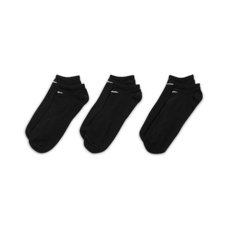 Nike pack de 3 pares de calcetines pinkis en color negro