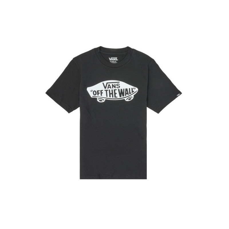 Vans Camiseta JR. Negra/Blanca logo Skate