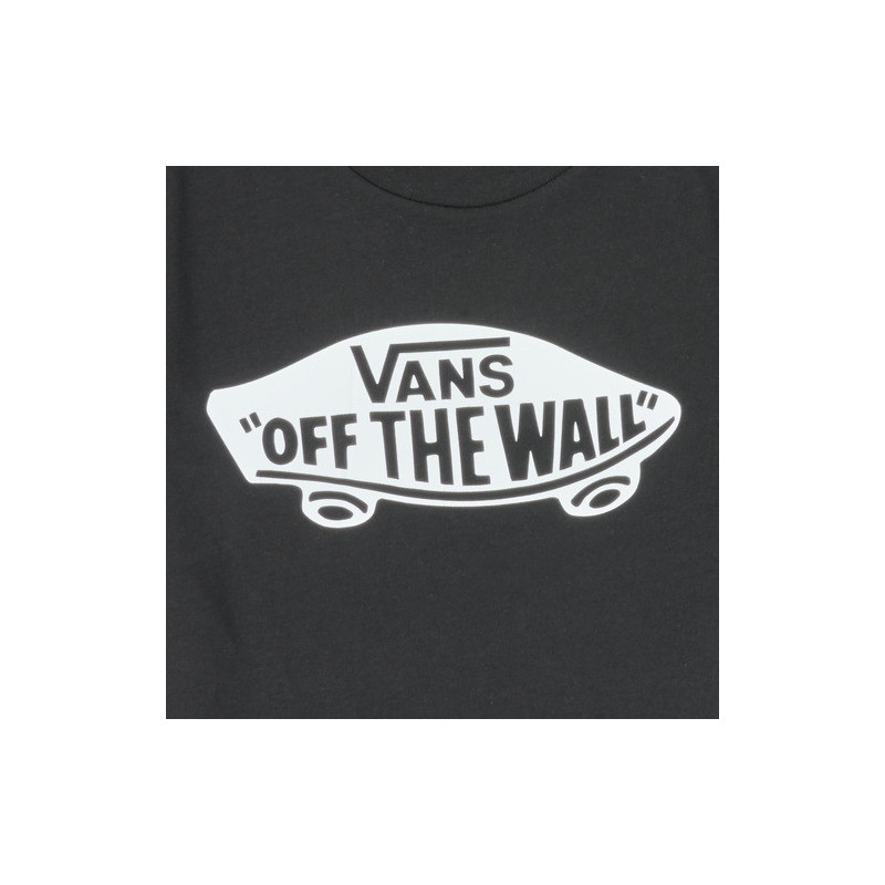 Vans Camiseta JR. Negra/Blanca logo Skate