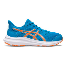 Asics Jolt 4 Gs en color azul y naranja para niño