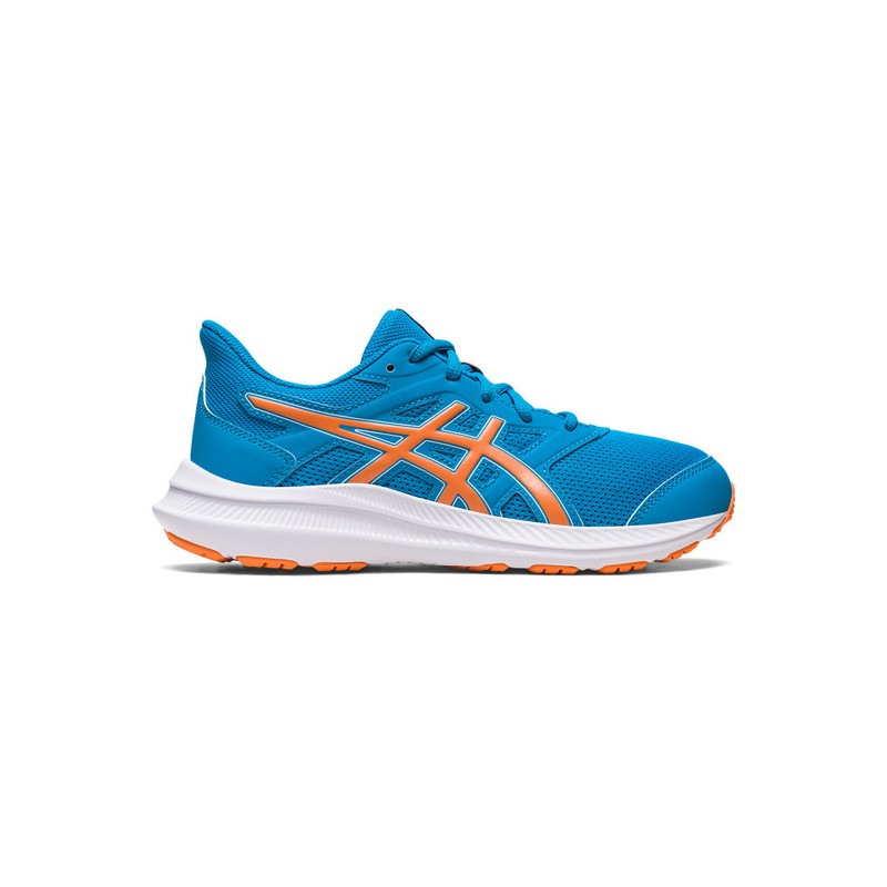 Asics Jolt 4 Gs en color azul y naranja para niño