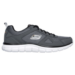 skechers track gris con memory foam para hombre