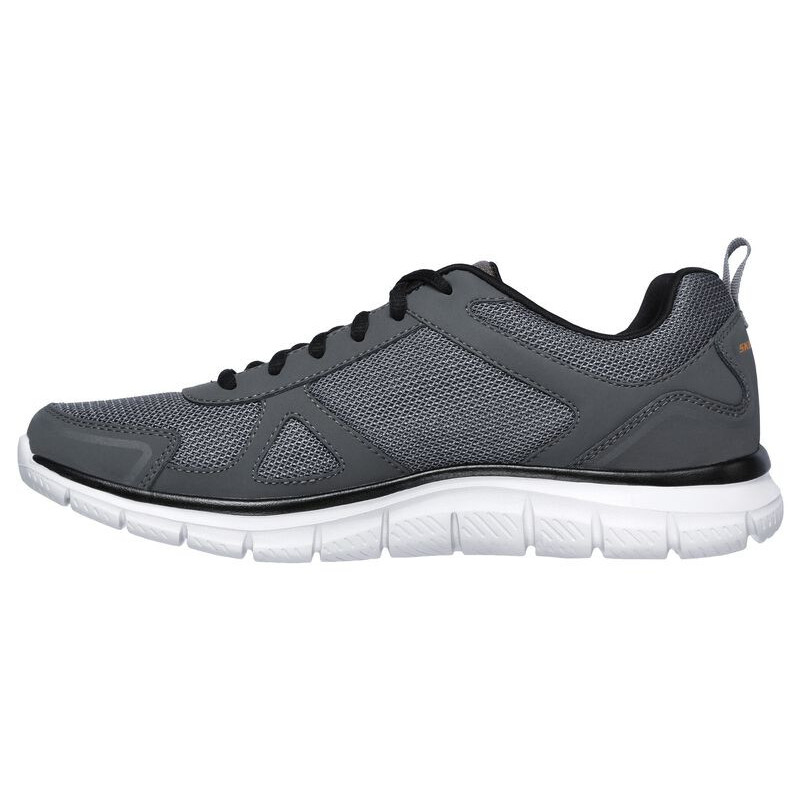 skechers track gris con memory foam para hombre
