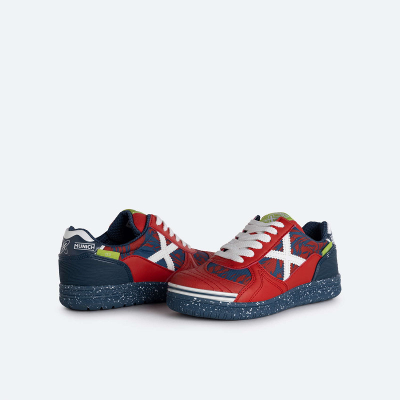 Munich G-3 kid indoor 360 en rojo y marino del 33 al 38