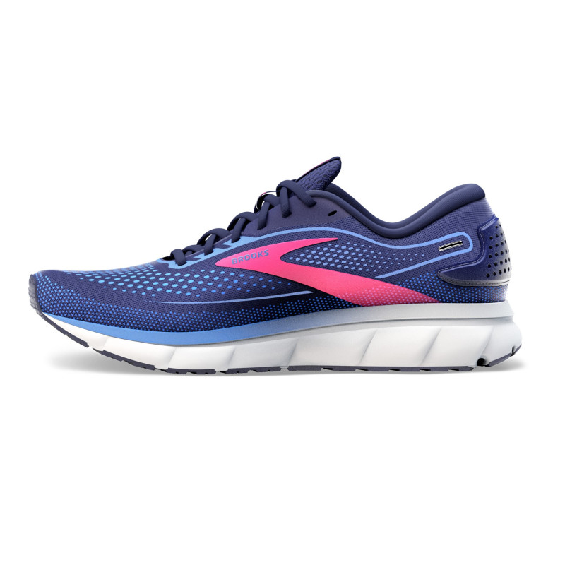 Brooks trace 2 para mujer en marino con azul y rosa