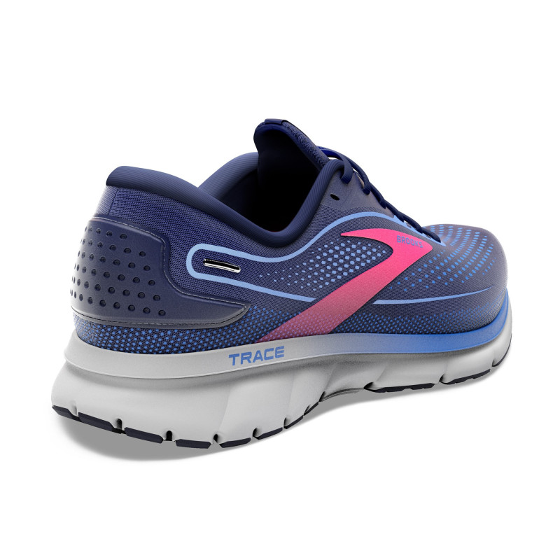Brooks trace 2 para mujer en marino con azul y rosa