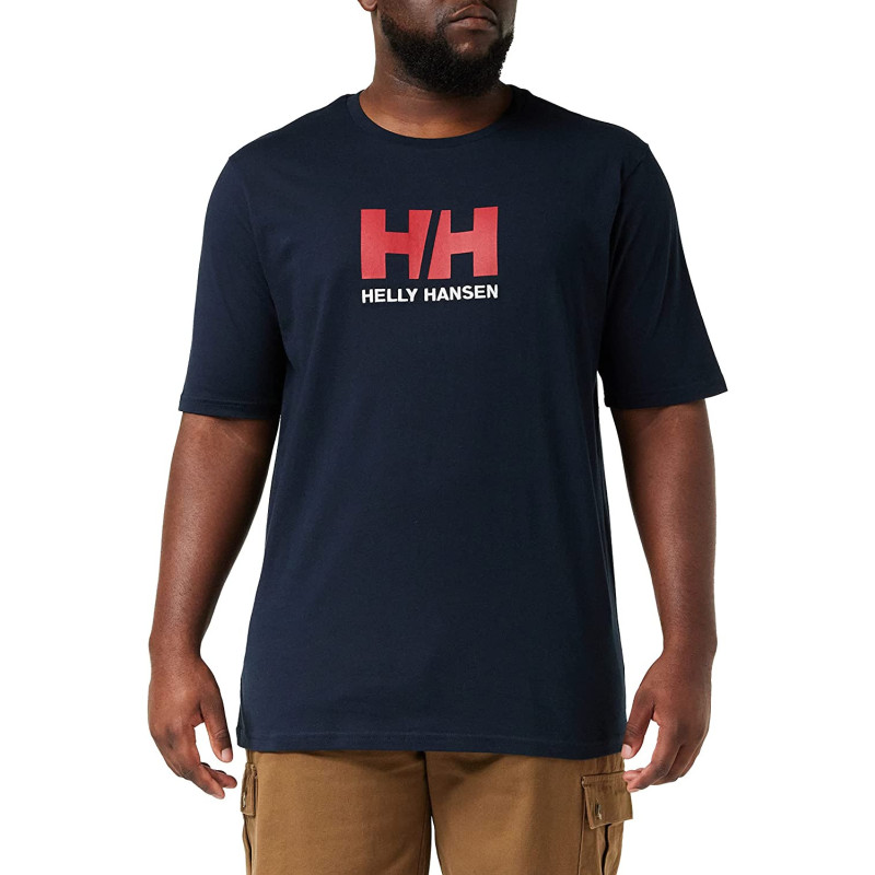 Camiseta helly hansen navy-red para hombre