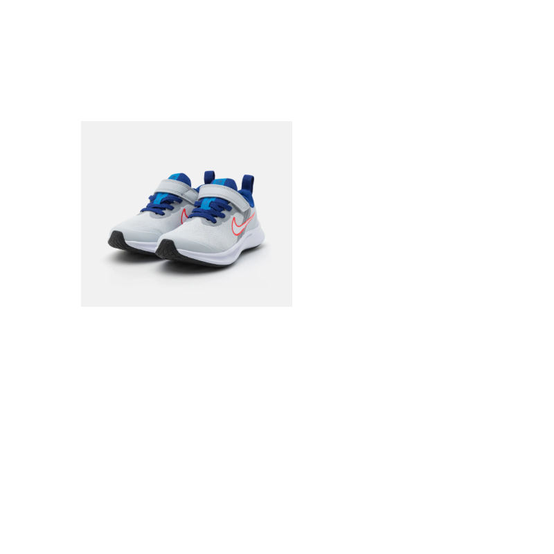 Nike star runner 3 (psv) con elástico y velcro en gris y azul