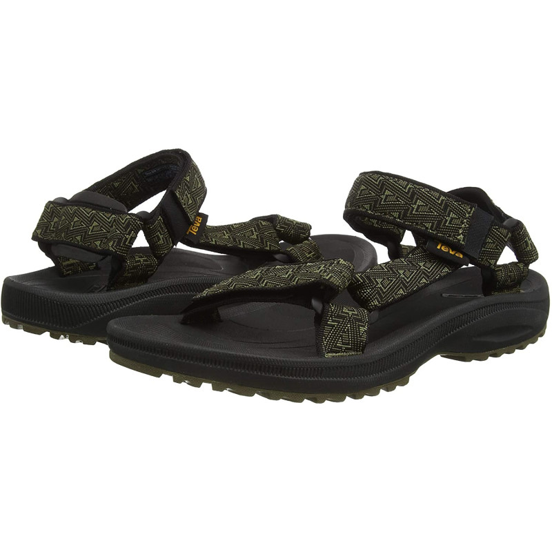 Sandalia Teva M winsted para hombre en negro y verde oliva