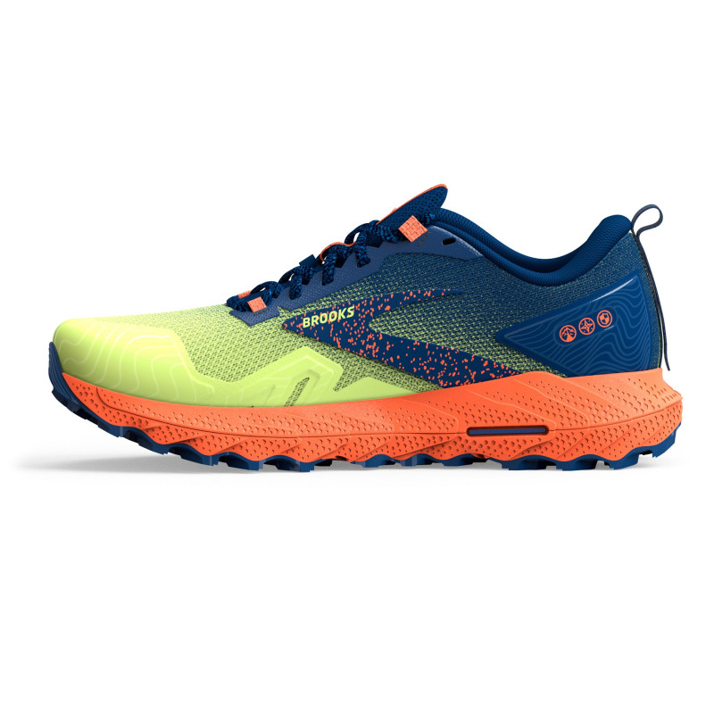 Brooks cascadia 17 sharp green/navy/firecracker