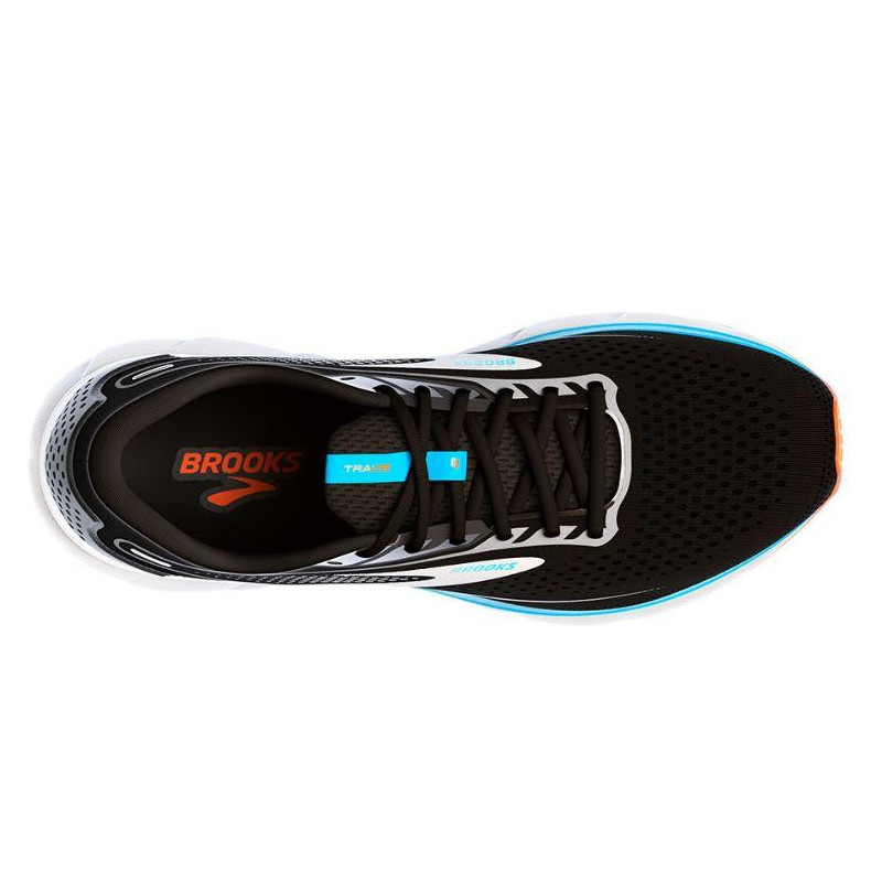 Brooks trace 2 black/hawaiian ocean/orange