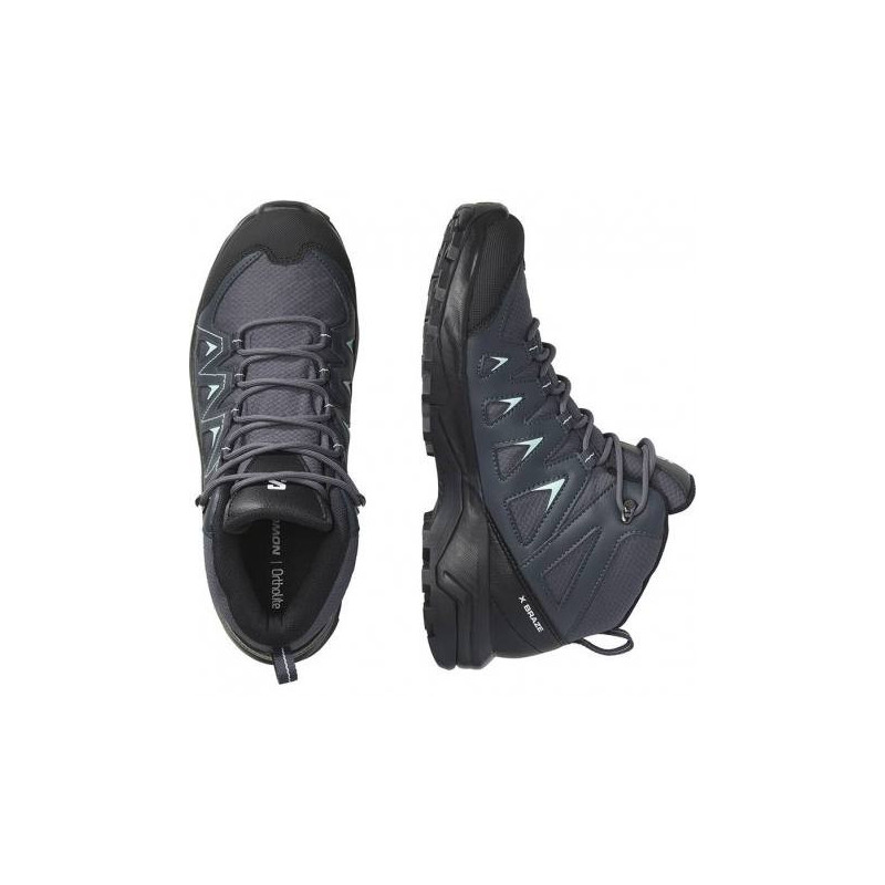 Salomon X braze mid gtx w Ebony/india ink/bleached aqua